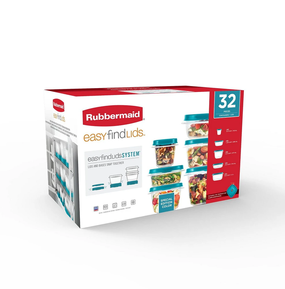 Rubbermaid Easy Find Lids Food Storage Containers