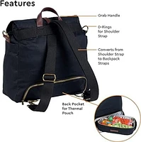 Bababing Diaper Bag - Barca Backpack - Black - Versatile and Stylish - Converts to Shoulder Bag or Practical Backpack - Clever Two-Way Webbing Strap for Easy Use