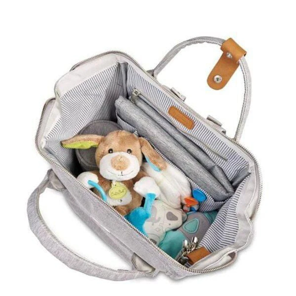 Bababing Diaper Bag - Mani Backpack - Navy - Affordable and Practical - Converts to Tote Bag with Carry Handles - Includes Free Pushchair Clips for Easy Attachment - Stylish and Functional for Parents on the Go