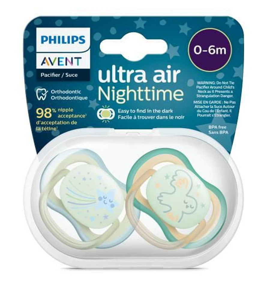 Suce ultra-aérée Philips Avent, étoile souriante / hibou,SCF376/18 Suce ultra-aérée Avent étoile souriante / hibou