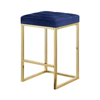 Pipe II Counter Stool in Blue and Gold color - Set of 2