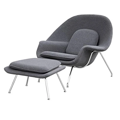 MONNA LOUNGE CHAIR IN GREY