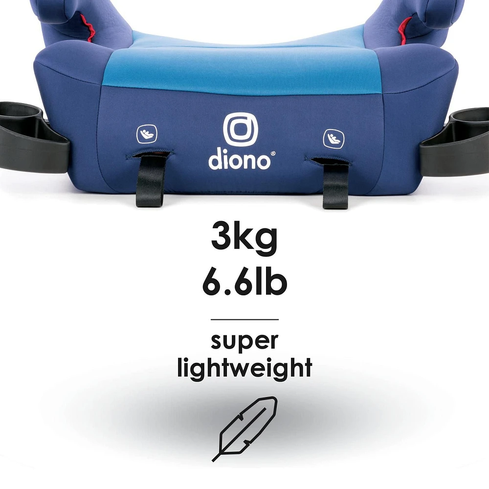 Siège d'auto rehausseur sans dossier à 2 verrous Diono Solana® Pour enfant de 40 à 120 lb