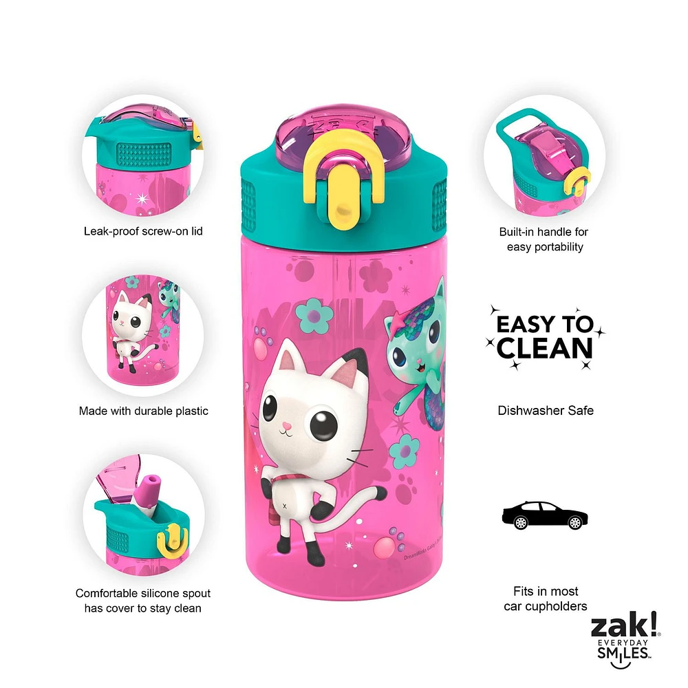 Zak Designs Gabby's Dollhouse 16oz Park Bottle, Gabby 16oz Park Bottle