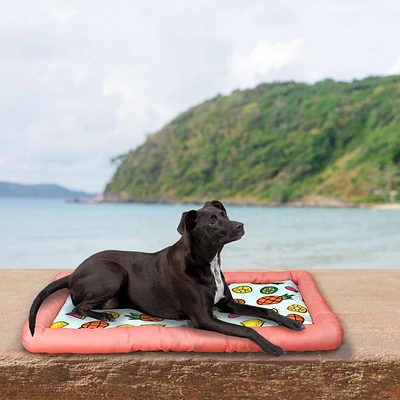 Pet spaces 36x23in cooling dog bolster crate mat