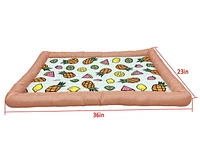 Pet spaces 36x23in cooling dog bolster crate mat