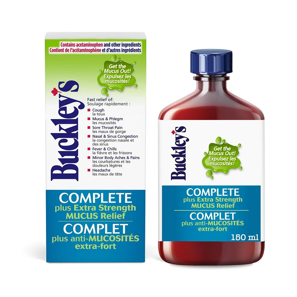 Buckley's Mucus Relief Cough Cold & Flu Syrup, 150 mL