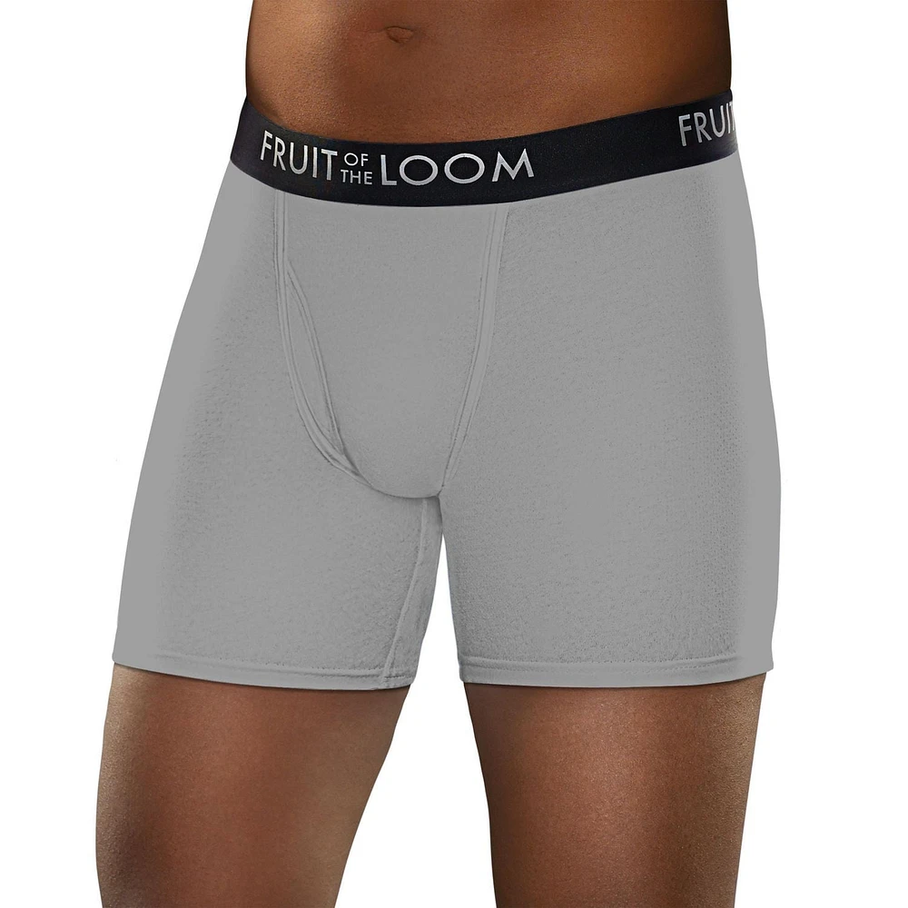 Fruit of the Loom Men's Breathable Boxer Brief, 3-pack