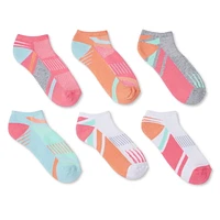 Athletic Works Girls' Low-Cut Socks 6-Pack