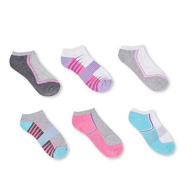 Lot de 6 paires de socquettes Athletic Works pour filles