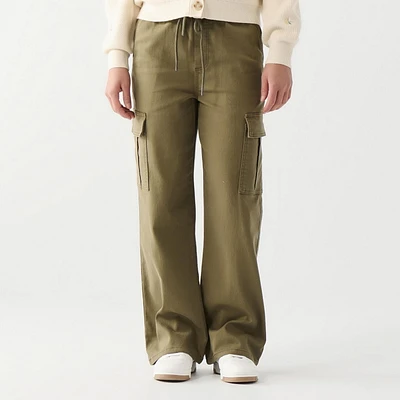 DV Pantalon cargo à taille haute et coupe décontractée avec ceinture élastique Pantalon cargo taille haute, coupe relaxante