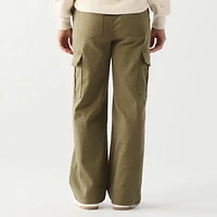 DV Pantalon cargo à taille haute et coupe décontractée avec ceinture élastique Pantalon cargo taille haute, coupe relaxante