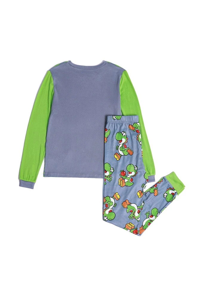 YOSHI 2PC PJ SET, 2 piece- Long sleeves Pajama Set