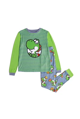 YOSHI 2PC PJ SET, 2 piece- Long sleeves Pajama Set