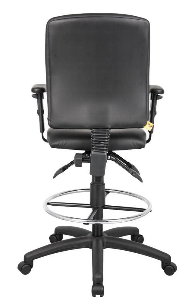 Nicer Furniture Multi-Function Leather Drafting Chair with Adjustable T-arms