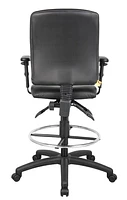 Nicer Furniture Multi-Function Leather Drafting Chair with Adjustable T-arms