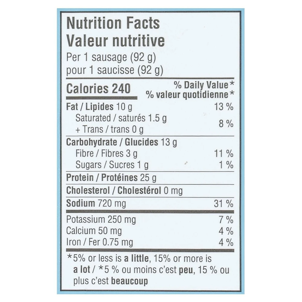 Field Roast Italian Garlic & Fennel Plant-Based Sausage, 368 g