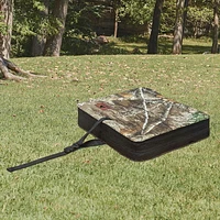 Ozark Trail Foam Hunting Cushion reversible Camo & Orange sides, carry strap, multi purpose, size:  15.5 x 12 x 3.in