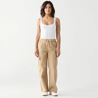 DV Pantalon cargo à taille haute et coupe décontractée avec ceinture élastique haute, relaxante
