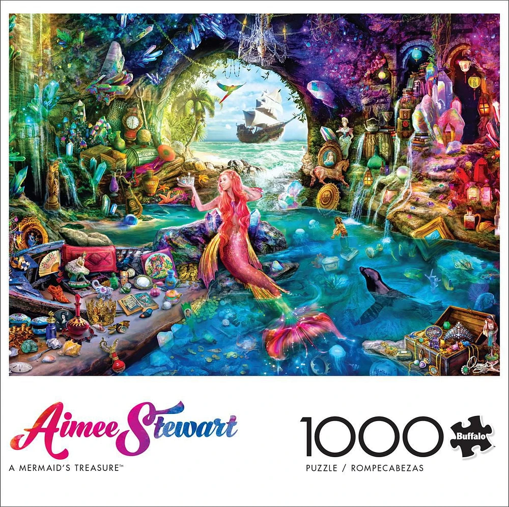 Buffalo Games - Aimee Stewart - A Mermaid's Treasure - 1000 Piece Jigsaw Puzzle