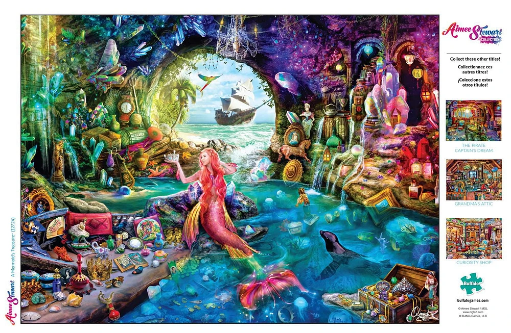 Buffalo Games - Aimee Stewart - A Mermaid's Treasure - 1000 Piece Jigsaw Puzzle