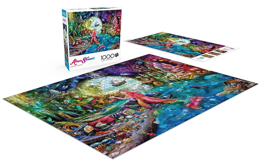 Buffalo Games - Aimee Stewart - A Mermaid's Treasure - 1000 Piece Jigsaw Puzzle