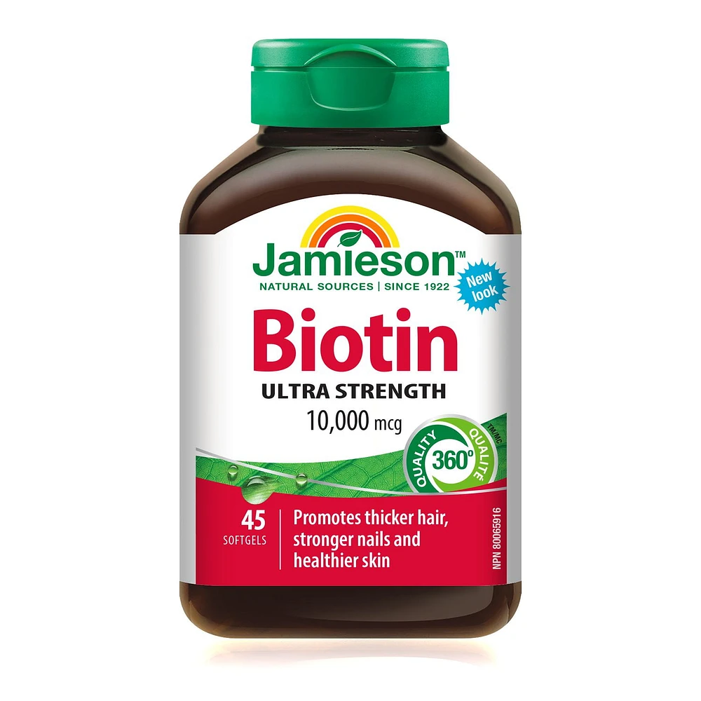 Jamieson Gélules de Biotine 10 000 mcg 45 gélules