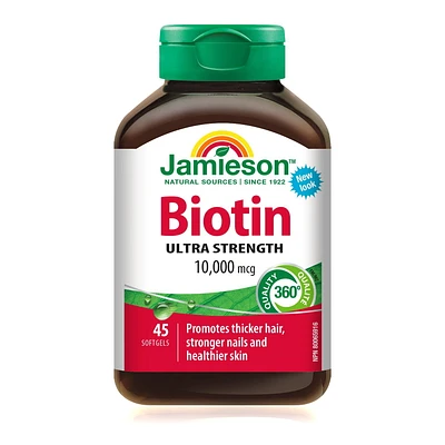 Jamieson Gélules de Biotine 10 000 mcg 45 gélules