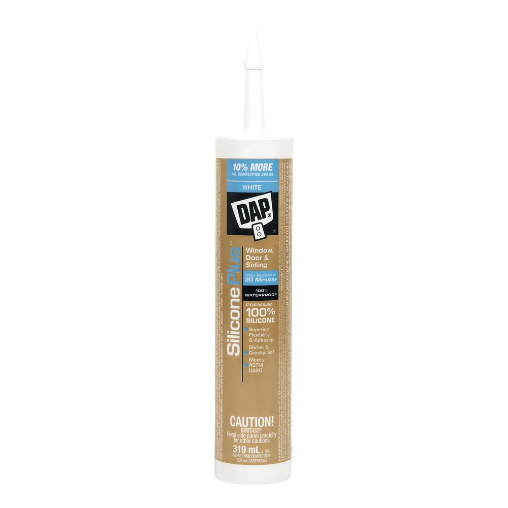 DAP®SILICONE PLUS® Premium Silicone Sealant TM, Clear, 319mL