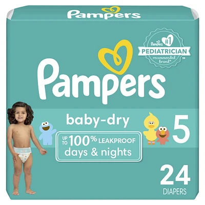Pampers Baby Dry Diapers - Jumbo Bag, Sizes 1-6