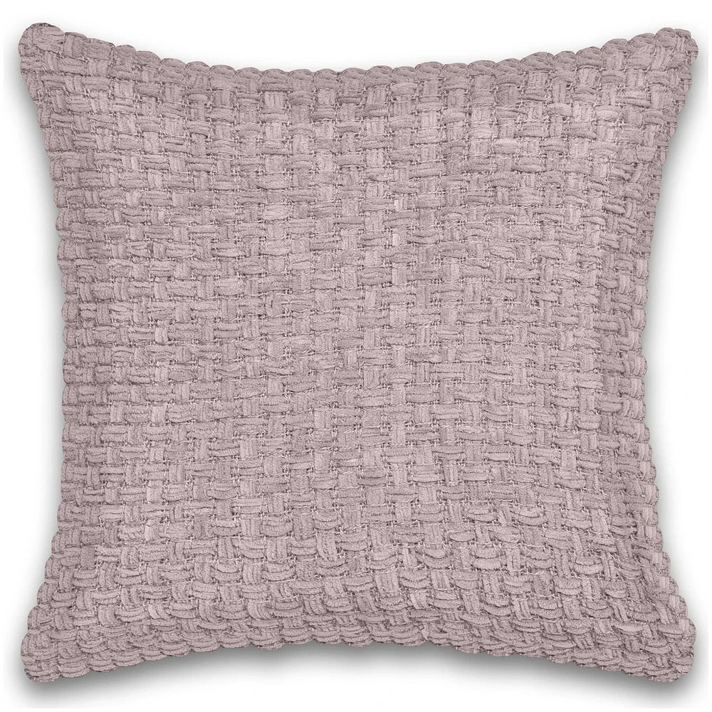 Fabstyles Chenille Basket Weave Polyester Cushion with Poly-Insert Decorative Accent Cushion for Sofa Couch Bedroom Living Room18 X 18 with Zipper