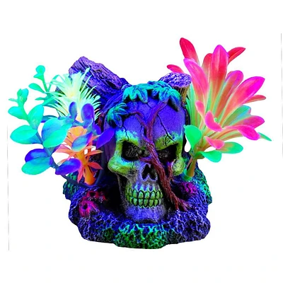 Marina iGlo Ornament - Skull with Vines and Plants, 11 cm (4.5 in)