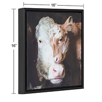 hometrends Soft Modern Cow and Calf Canvas Art