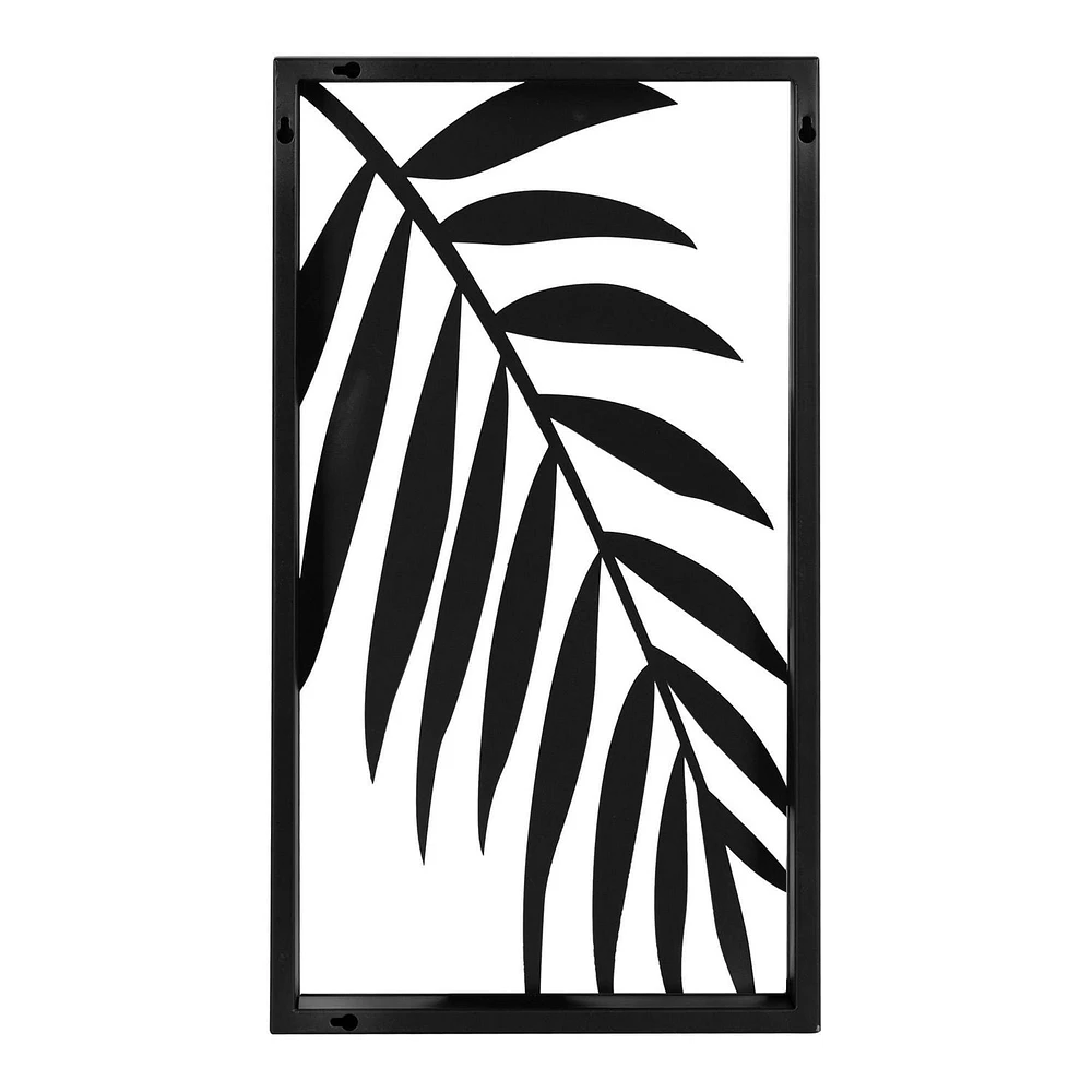 Hometrends Malak Palm Down Metal Framed Art