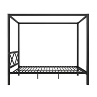 DHP Remna Queen Metal Canopy Bed, Black