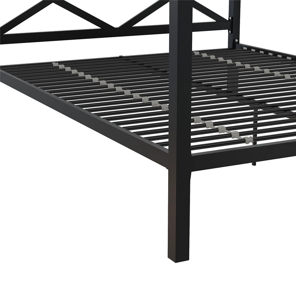 DHP Remna Queen Metal Canopy Bed, Black