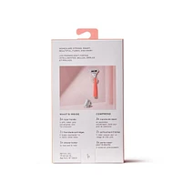 Flamingo Women's 5-blade Razor with Replacement Blade Cartridge - Pomelo