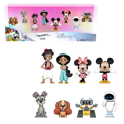 Disney100 Years of Love Celebration Collection Limited Edition 8-Piece Figure Pack