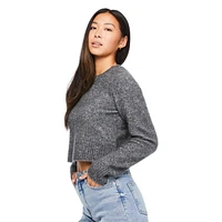 No Boundaries Women's Crew Neckline Sweater