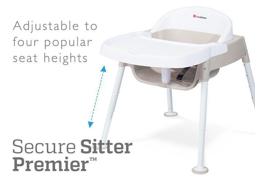 Foundations Secure Sitter™ Premier Adjustable Feeding Chair 7", 9", 11" & 13" Seat Height, 3 pack