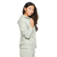 Haut à capuchon surdimensionné zippé sur la longueur No Boundaries pour femmes Tailles TP–TTG