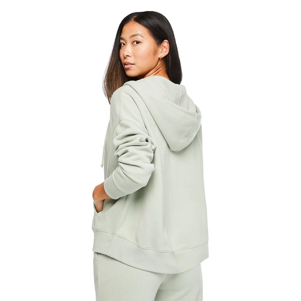 Haut à capuchon surdimensionné zippé sur la longueur No Boundaries pour femmes Tailles TP–TTG