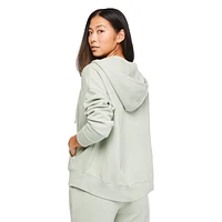 Haut à capuchon surdimensionné zippé sur la longueur No Boundaries pour femmes Tailles TP–TTG