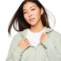 Haut à capuchon surdimensionné zippé sur la longueur No Boundaries pour femmes Tailles TP–TTG