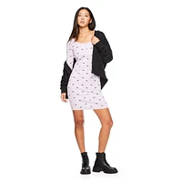 Robe côtelée à encolure Henley No Boundaries pour femmes