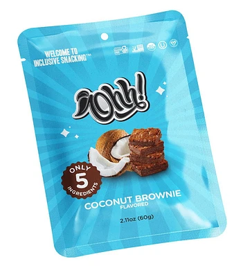 Ohh! Foods Coconut Brownie Snacking Bites (60g), Gluten-Free, Vegan, Wheat-Free, Free From the Top 10 Common Allergens.