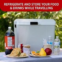 Koolatron 12V Electric Cooler/Warmer, 27L (29 qt) Thermoelectric Car Fridge, Portable Mini Fridge, Gray