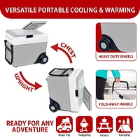 Koolatron W65 12V Kargo Electric Cooler/Warmer with Built-in Handle and Wheels (33 Quarts/31 Liters)