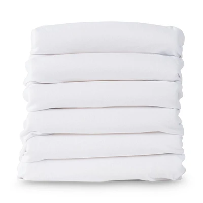 Foundations® SafeFit™ Compact Mattress Zippered Sheets, White, 6-Pack