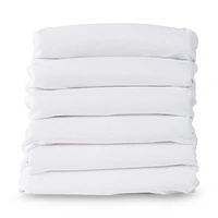 Draps-housses à fermeture éclair pour matelas compact SafeFitMC de FoundationsMD, blanc, paquet de 6